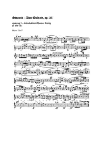 Orchester Studie - Richard Strauss - Don Quixote, Horn 1,2,3,4