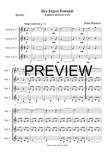 Des Jägers Lebewohl - Anton Wunderer - für Horn Quartett in Es - 4 JH