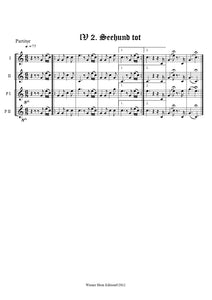 Seehund tot - Totsignal für 2 Pless Hörner & 2 Parforce Hörner in B