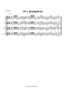 Raubwild tot - Totsignal für 2 Pless Hörner & 2 Parforce Hörner in B