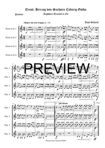 Ernst, Herzog von Sachsen Coburg Gotha - Josef Schantl - für Horn Quartett in Es - 4 JH