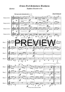 Erwin, Graf Schönborn Buchheim - Josef Schantl - für Horn Quartett in Es - 4 JH