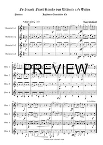 Ferdinand, Fürst Kinsky von Wchinitz und Tettau - Josef Schantl - für Horn Quartett in Es - 4 JH