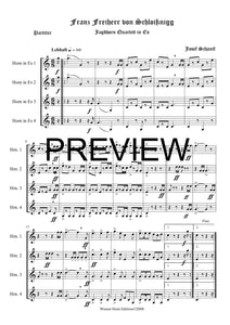 Franz, Freiherr von Schloißnigg - Josef Schantl - für Horn Quartett in Es -  4 JH