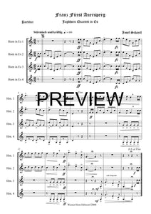 Franz, Fürst Auersperg - Josef Schantl - für Horn Quartett in Es - 4 JH
