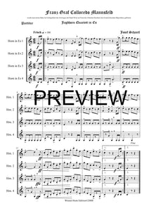 Franz, Graf  Colloredo Mannsfeld - Josef Schantl - für Horn Quartett in Es - 4 JH