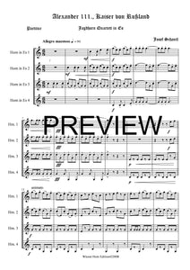 Alexander III, Kaiser von Russland - Josef Schantl - für Horn Quartett in Es - 4 JH