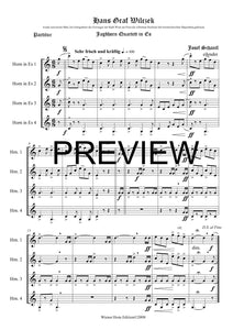 Hans, Graf Wilczek - Josef Schantl - für Horn Quartett in Es - 4 JH