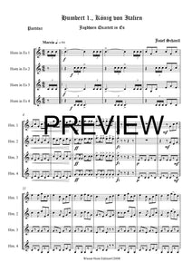 Humbert I., König von Italien - Josef Schantl - für Horn Quartett in Es - 4 JH