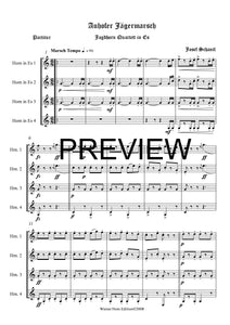 Auhofer Jägermarsch - Josef Schantl - für Horn Quartett in Es - 4 JH