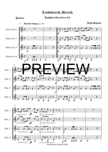 Landsknecht Marsch - Josef Schantl - für Horn Quartett in Es - 4 JH