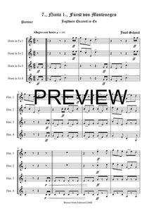 Nicita I., Fürst von Montenegro - Josef Schantl - für Horn Quartett in Es - 4 JH