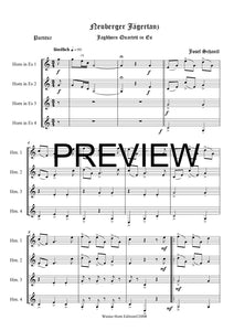 Neuberger Jägertanz - Josef Schantl - für Horn Quartett in Es - 4 JH