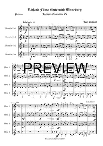 Richard Fürst von Metternich Winneburg - Josef Schantl - für Horn Quartett in Es - 4 JH