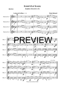 Rudolf, Graf Kinsky - Josef Schantl - für Horn Quartett in Es - 4 JH