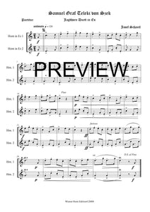 Samuel Graf Teleki von Szék - Josef Schantl - für Horn Duett in Es - 2 JH