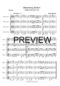 Schneeberg Fanfare - Josef Schantl - für Horn Quartett in Es - 4 JH