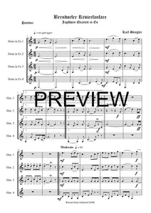 Berndorfer Revierfanfare - Karl Stiegler - für Horn Quartett in Es - 4 JH