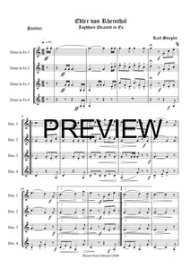 Edler von Rheintal - Karl Stiegler - für Horn Quartett in Es - 4 JH