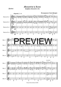 Menuett de la Reine - Karl Stiegler  - für Horn Quartett in Es - 4 JH