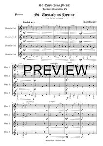 St.Eustachius Messe, Hymne - Karl Stiegler - für Horn Quartett in Es - 4 JH
