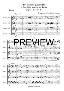 im Wald und auf der Haide - Ferdinand Prinz Lobkowitz -für Horn Quartett in Es - 4 JH