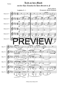 Lied an den Mond, aus der Oper Rusalka - Antonin Dvorak - für Horn Sextett in F