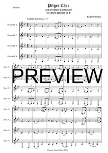 Pilger Chor - Richard Wagner - aus der Oper Tannhäuser - für Horn Quartett in F + C Bass Stimme