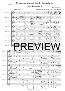 Trauermusik aus der 7. Symphonie von Anton Bruckner für Horn Oktett in F