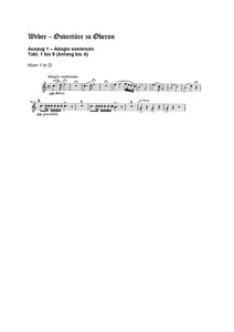 Orchester Studie - Carl Maria von Weber - Oberon Ouvertüre, Horn 1
