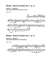 Orchester Studie - Johannes Brahms - Klavier Konzert No 1,2 - Horn 1,3