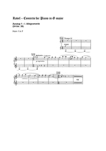 Orchester Studie - Maurice Ravel - Klavierkonzert in G Dur, Horn 1