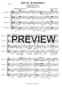 Friedenschor - Richard Wagner - aus der Oper Rienzi - für Horn Quartett in F