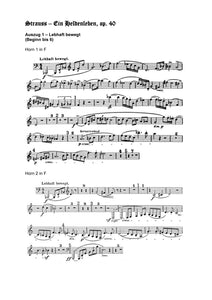 Orchester Studie - Richard Strauss - ein Heldenleben, Horn 1,2,3,4
