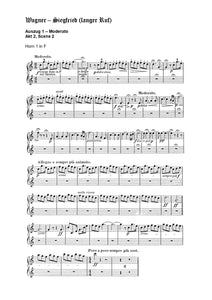 Orchester Studie - Richard Wagner - Siegfrieds Ruf, Horn 1